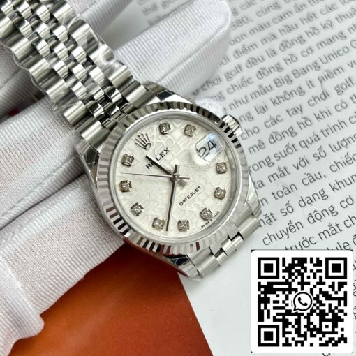 Replica Rolex Datejust M278274-0006 Oystersteel Meteorite dial 31mm EW Factory - immagine 10