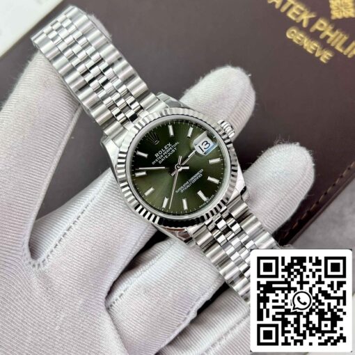 Replica Rolex Datejust 31 278274-0018 EW Factory 31mm Olive dial - immagine 7