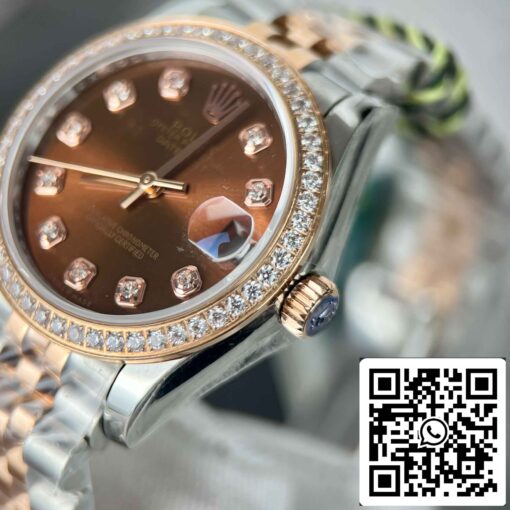 Replica Rolex Lady-Datejust M279171-0011 Oystersteel EW Factory Bezel Stone - immagine 7