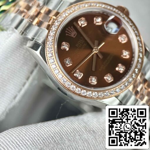 Replica Rolex Lady-Datejust M279171-0011 Oystersteel EW Factory Bezel Stone - immagine 6