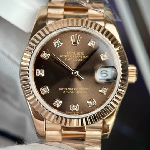 Rolex Datejust 31 278275 wrapped 18k rose gold  1:1 best edition EU replica watch - Image 4