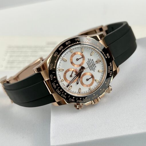 Rolex Daytona M116505-0010  1:1 Best Edition BT Factory Rose Gold Rubber Strap - Image 2