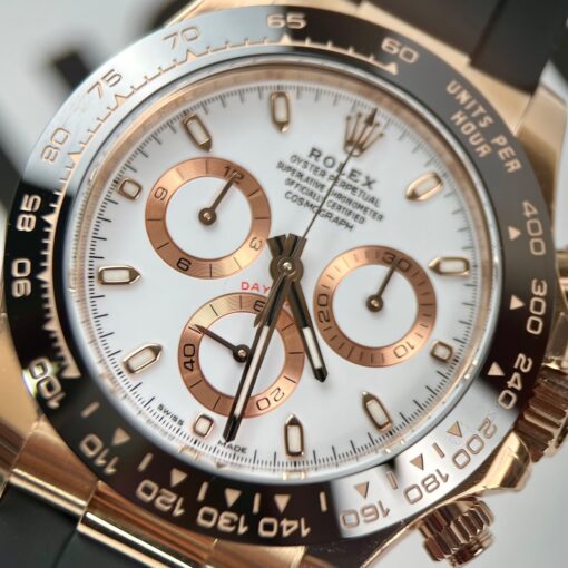 Rolex Daytona M116505-0010  1:1 Best Edition BT Factory Rose Gold Rubber Strap - Image 3