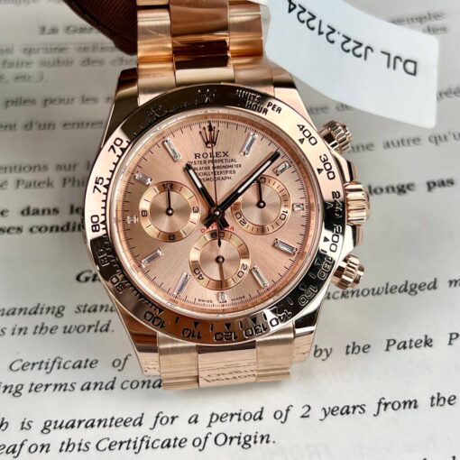 Replica Rolex Cosmograph Daytona 40mm Everose gold 116505 1:1 best edition BTF