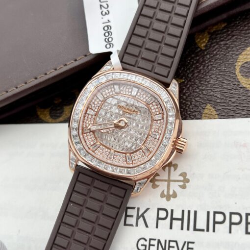 Patek Philippe Aquanaut 5062/450R-001 Custom Moissanite and 18k gold plated – Bild 4