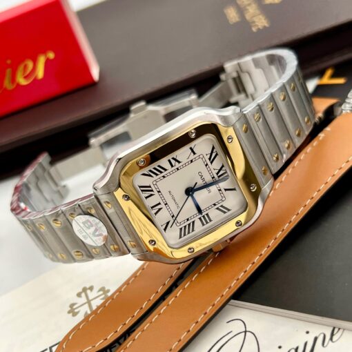 Cartier De Santos W2SA0016 35MM 1:1 Best Edition BV Factory White Dial newest 2024 version - Image 4