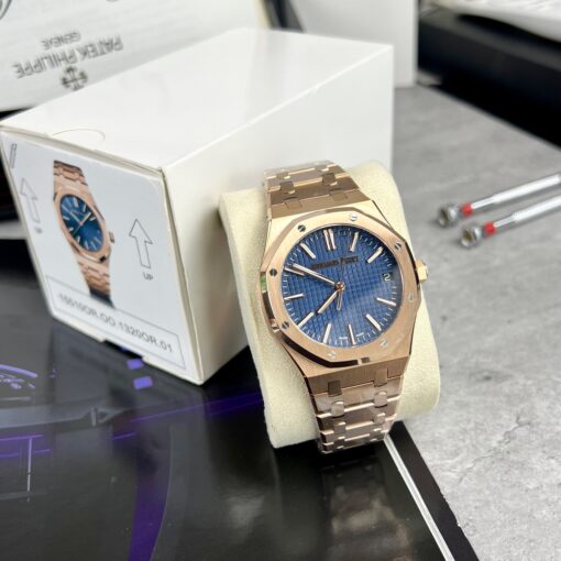 Audemars Piguet Royal Oak 15510 1:1 Best Edition APS Factory Blue Dial rose gold - Image 2