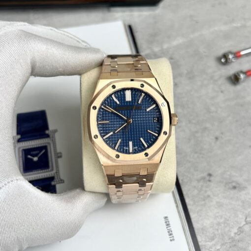 Audemars Piguet Royal Oak 15510 1:1 Best Edition APS Factory Blue Dial rose gold - Image 3