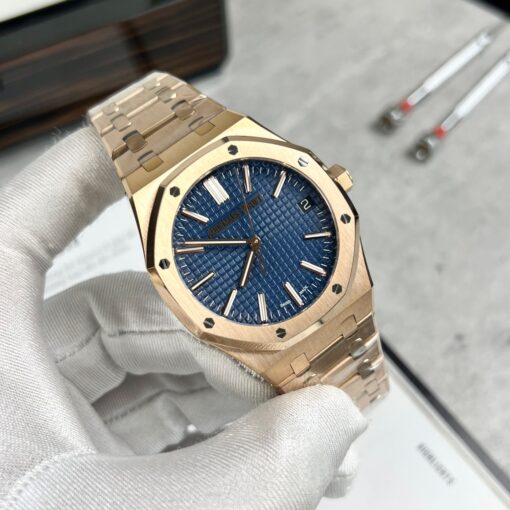 Audemars Piguet Royal Oak 15510 1:1 Best Edition APS Factory Blue Dial rose gold - Image 4