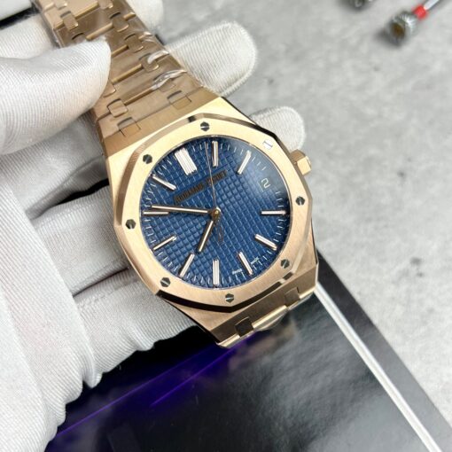 Audemars Piguet Royal Oak 15510 1:1 Best Edition APS Factory Blue Dial rose gold - Image 5