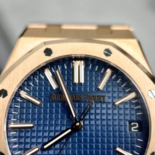 Audemars Piguet Royal Oak 15510 1:1 Best Edition APS Factory Blue Dial rose gold - Image 9