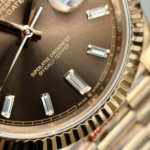 Rolex Day Date M228235-0003 1:1 Best Edition GM Factory V3 Chocolate Dial Counterweight Version - Image 8