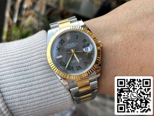 Rolex Datejust M126333-0019 1:1 Best Edition Clean Factory 41mm Wimbledon Dial Oyster Strap - immagine 11