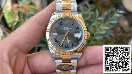 Rolex Datejust M126333-0019 1:1 Best Edition Clean Factory 41mm Wimbledon Dial Oyster Strap - immagine 10