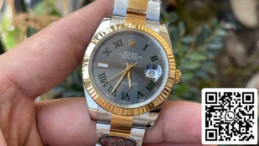 Rolex Datejust M126333-0019 1:1 Best Edition Clean Factory 41mm Wimbledon Dial Oyster Strap - immagine 8