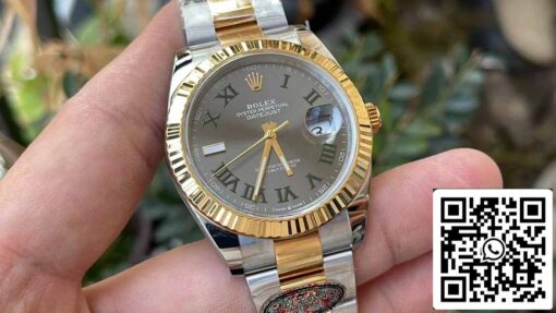 Rolex Datejust M126333-0019 1:1 Best Edition Clean Factory 41mm Wimbledon Dial Oyster Strap - immagine 7