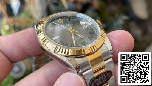 Rolex Datejust M126333-0019 1:1 Best Edition Clean Factory 41mm Wimbledon Dial Oyster Strap - immagine 4