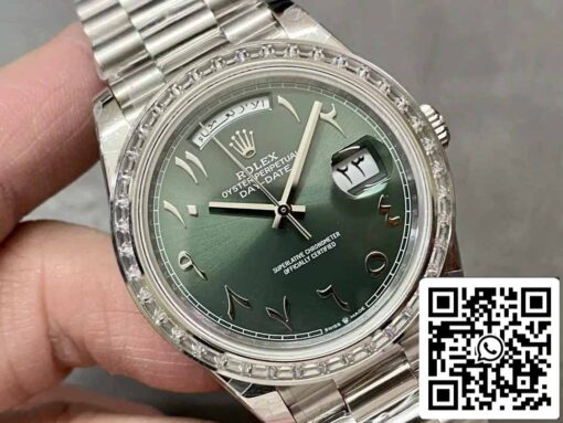 Rolex Day Date 40 M228236 Arabic Green Dial 1:1 Best Edition GM Factory V3 Counterweight Version - Image 9