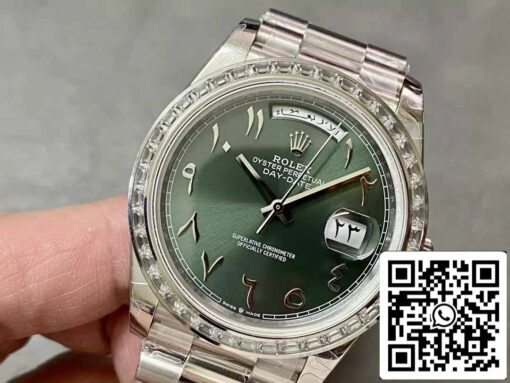 Rolex Day Date 40 M228236 Arabic Green Dial 1:1 Best Edition GM Factory V3 Counterweight Version - Image 8