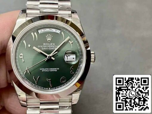 Rolex Day Date 40 M228206-0048 Arabic Green Dial 1:1 Best Edition GM Factory V3 Counterweight Version - Image 9