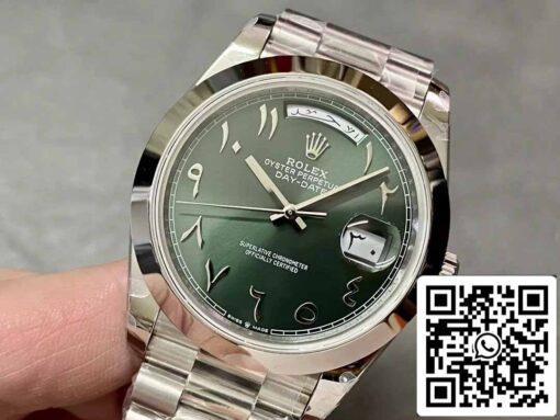 Rolex Day Date 40 M228206-0048 Arabic Green Dial 1:1 Best Edition GM Factory V3 Counterweight Version - Image 8