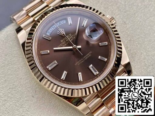 Rolex Day Date 40 M228235-0003 Chocolate Dial 1:1 Best Edition AR Factory 3255 Movement - Imagen 9