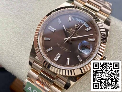 Rolex Day Date 40 M228235-0003 Chocolate Dial 1:1 Best Edition AR Factory 3255 Movement - Imagen 2