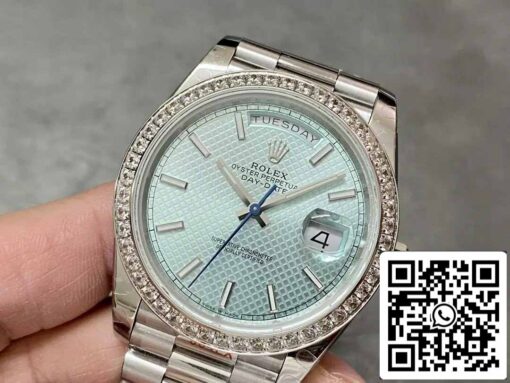 Rolex Day Date 40 m228396TBR-0001 Blue Diamond Dial 1:1 Best Edition GM Factory V3 Counterweight Version — изображение 8