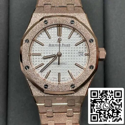 Audemars Piguet 15454OR.GG.1259OR.01 Frost Gold 1:1 best edition APS Factory White dial Rose gold - immagine 9