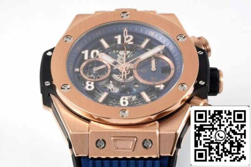 Hublot Big Bang Unico King Gold Blue 421.OX.5170.RX 1:1 Best Edition BBF Factory Blue Strap - Image 8