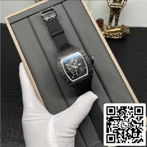 RICHARD MILLE  RM055 NTPT Carbon Fiber 1:1 Best Edition BBR Factory [V3] Black Rubber Strap — изображение 8