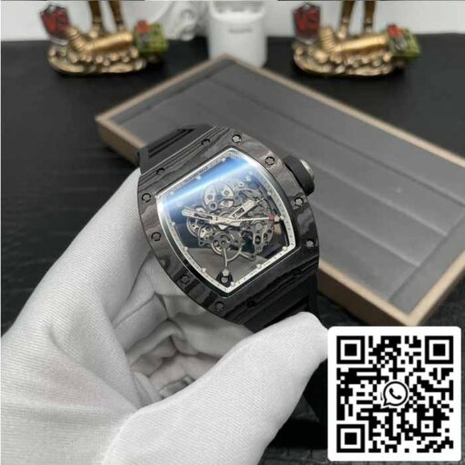 RICHARD MILLE  RM055 NTPT Carbon Fiber 1:1 Best Edition BBR Factory [V3] Black Rubber Strap — изображение 7