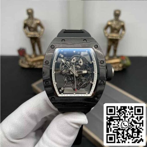 RICHARD MILLE  RM055 NTPT Carbon Fiber 1:1 Best Edition BBR Factory [V3] Black Rubber Strap — изображение 5