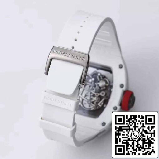 RICHARD MILLE  RM055 Ceramic case 1:1 Best Edition BBR Factory [V3] White Rubber Strap - Image 2