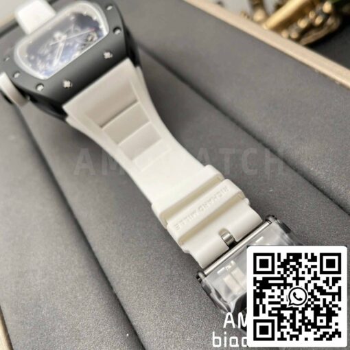 BBR Factory [V3] RICHARD MILLE  RM055 RM-055 Black Ceramic Case White Rubber Strap — изображение 2