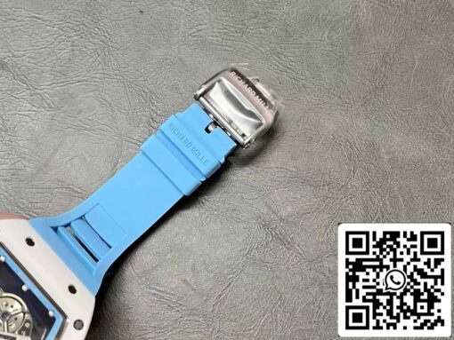 RICHARD MILLE  RM055 Ceramic case 1:1 Best Edition BBR Factory [V3] Blue Rubber Strap - Image 3