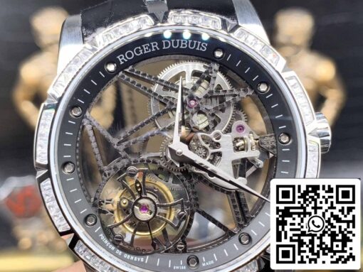 Roger Dubuis Excalibur RDDBEX0393 Silver Case 1:1 Best Edition BBR Factory V3 Tourbillon Skeleton Dial - Image 9