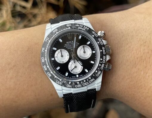 【4130 Movement DIW Modified Version】Rolex Cosmograph Daytona Series with White Carbon Fiber Case - Image 2