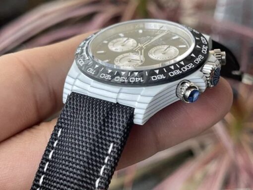 【4130 Movement DIW Modified Version】Rolex Cosmograph Daytona Series with White Carbon Fiber Case - Image 8