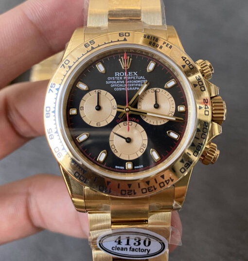 Replica Rolex Cosmograph Daytona m126508-0002 Clean Factory Yellow Gold 4130 Movement - immagine 7