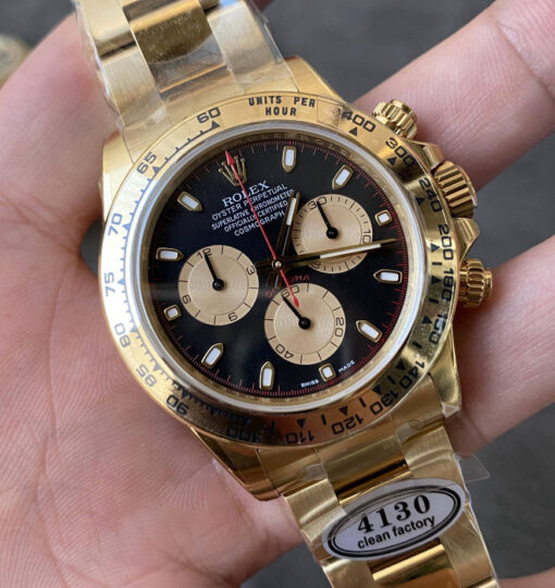 Replica Rolex Cosmograph Daytona m126508-0002 Clean Factory Yellow Gold 4130 Movement - immagine 8