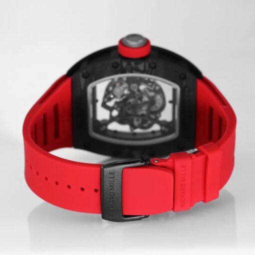 RICHARD MILLE RM055 Redesigned original 1:1 Best Edition BBR Factory 2024 Black Bezel Red Strap - Image 8