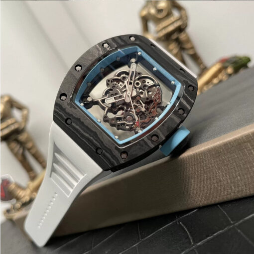 RICHARD MILLE RM055 Redesigned original 1:1 Best Edition BBR Factory 2024 Blue White Strap - Image 4