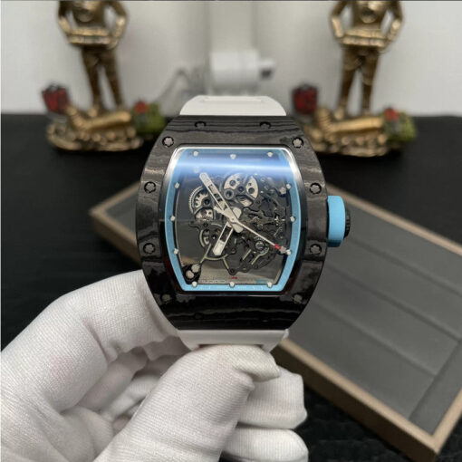 RICHARD MILLE RM055 Redesigned original 1:1 Best Edition BBR Factory 2024 Blue White Strap