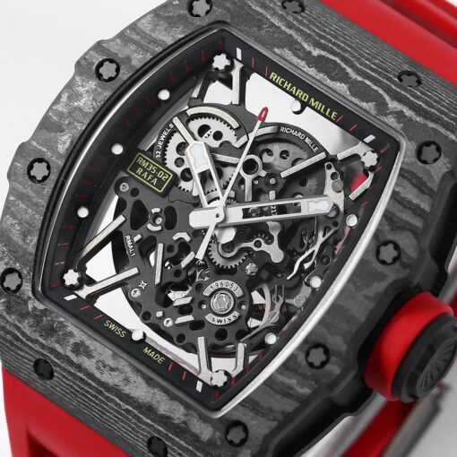 Richard Mille RM035-02 1:1 Best Edition BBR Factory NTPT Carbon Case Red Strap - Image 4