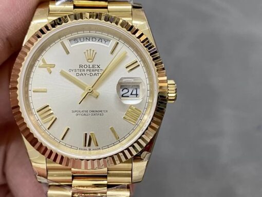 Rolex Day Date 40 m228238-0042  Silver Dial 1:1 Best Edition Counterweight Version 183 Gram QF Factory