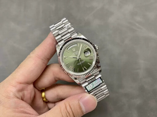 Rolex Day Date 40 m228236-0008  Green Dial 1:1 Best Edition Counterweight Version 183 Gram QF Factory - Image 7