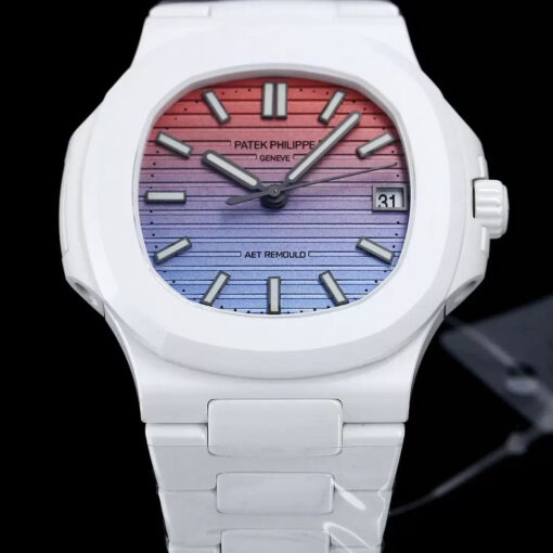 [AET modified] Patek Philippe Nautilus 5711 Ceramic gradient sunset Dial 1:1  Best Edition - Image 6