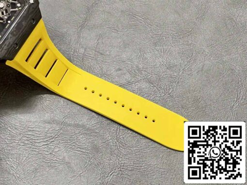 Richard Mille RM35-01 Sonic Factory 1:1 Best Edition Black Carbon NTPT Yellow Rubber Strap - Imagen 9