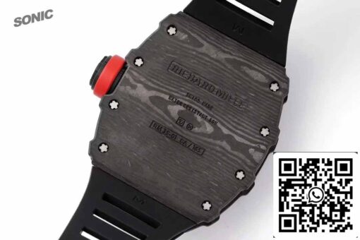 Richard Mille RM35-01 Sonic Factory 1:1 Best Edition Black Carbon NTPT Black Rubber Strap - Imagen 4